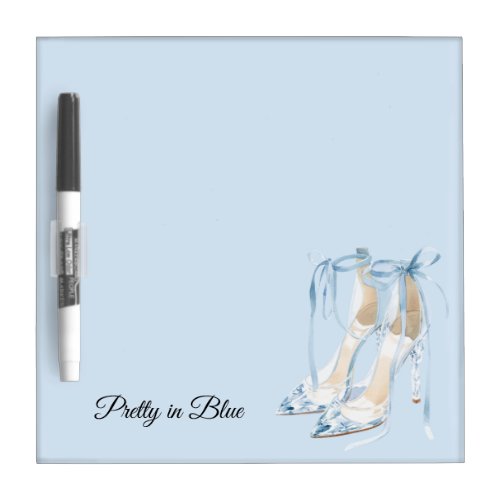 Pretty in Blue High Heels Dry Erase Board