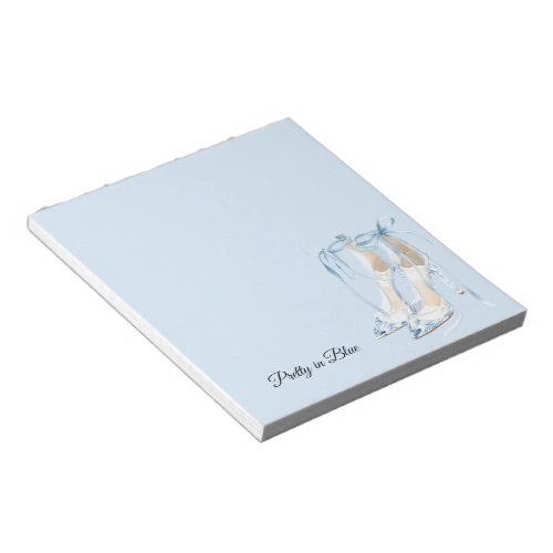 Pretty in Blue High Heels Notepad