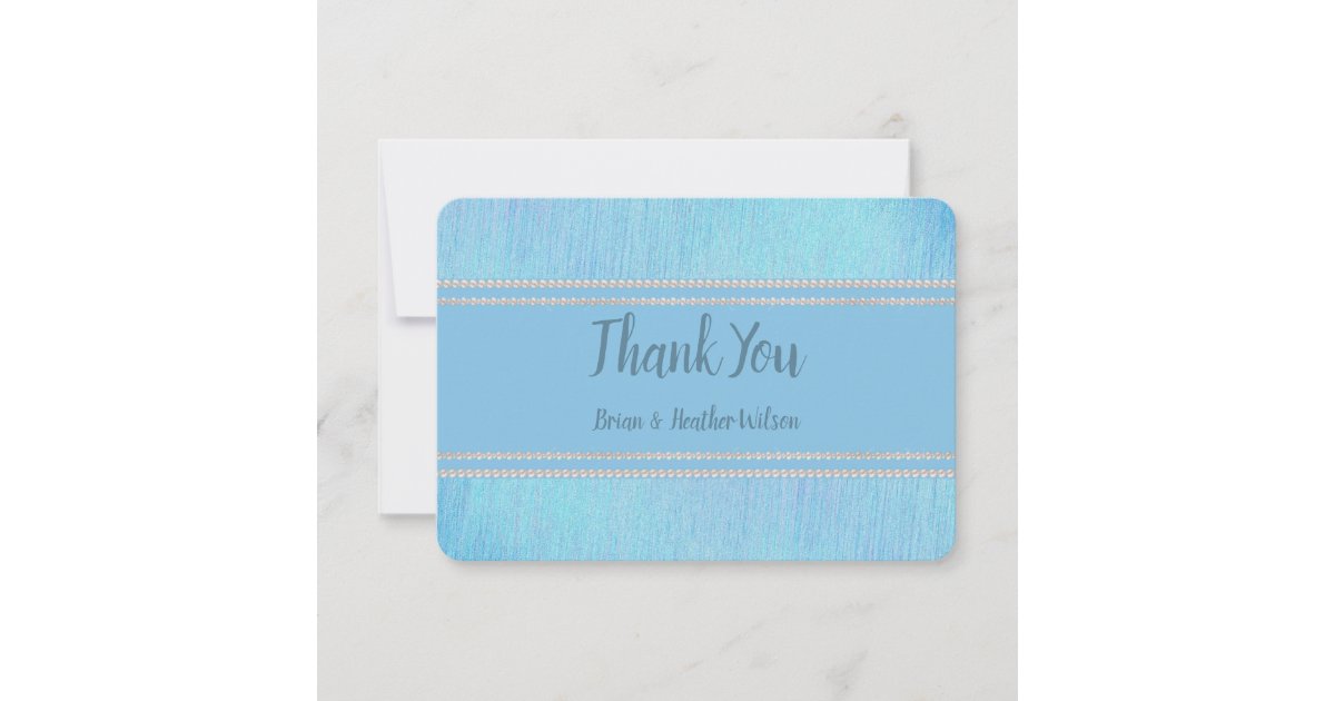 Pretty in Blue Thank You Card | Zazzle