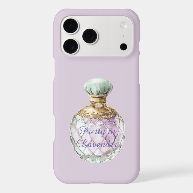 Pretty in Lavender Perfume Bottle iPhone Case (Back)