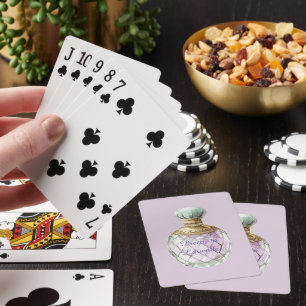 Pretty in Lavender Perfume Bottle Poker Cards