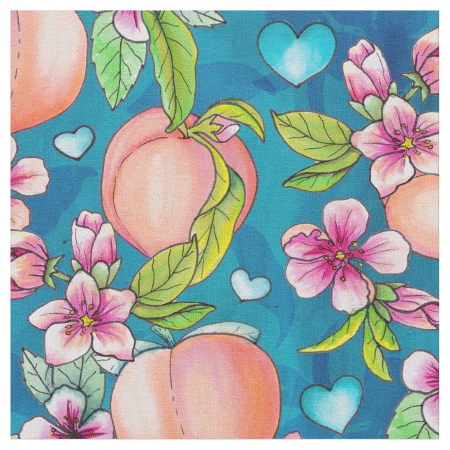 Pretty in Peach Fabric (Close Up)