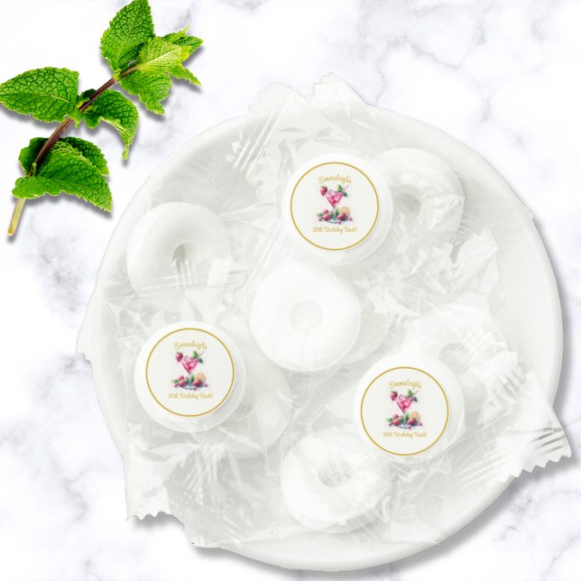 Pretty in Pink 30th Birthday Celebration Life Saver® Mints (Creator Uploaded)