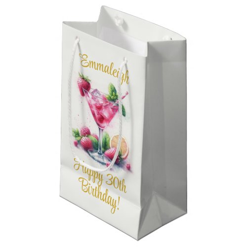 Pretty in Pink 30th Birthday Celebration Small Gift Bag
