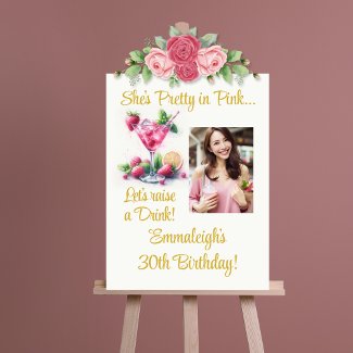 Pretty in Pink 30th Birthday Celebration Welcome