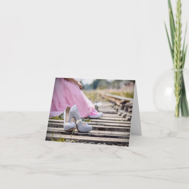 Pretty in Pink Adorable Wedding Shower Gift Card (Front)