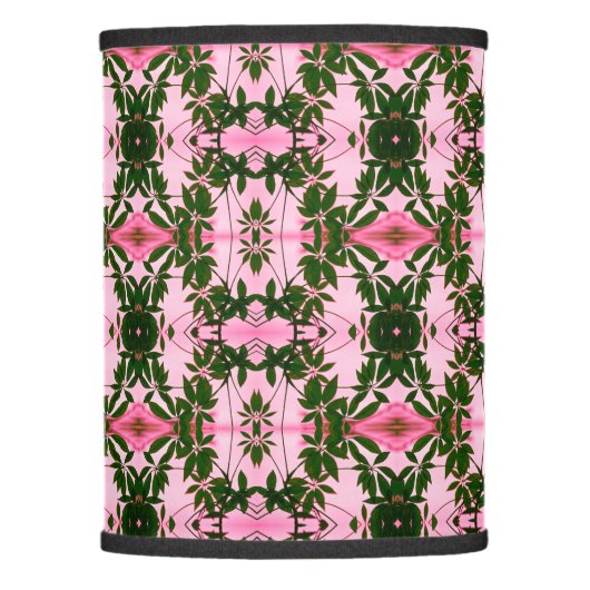 Pretty in Pink and Green Botanics Lamp Shade (Front)