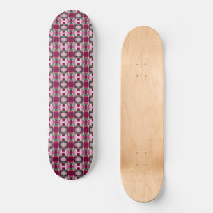 Pretty In Pink And Green Color Block Skateboard