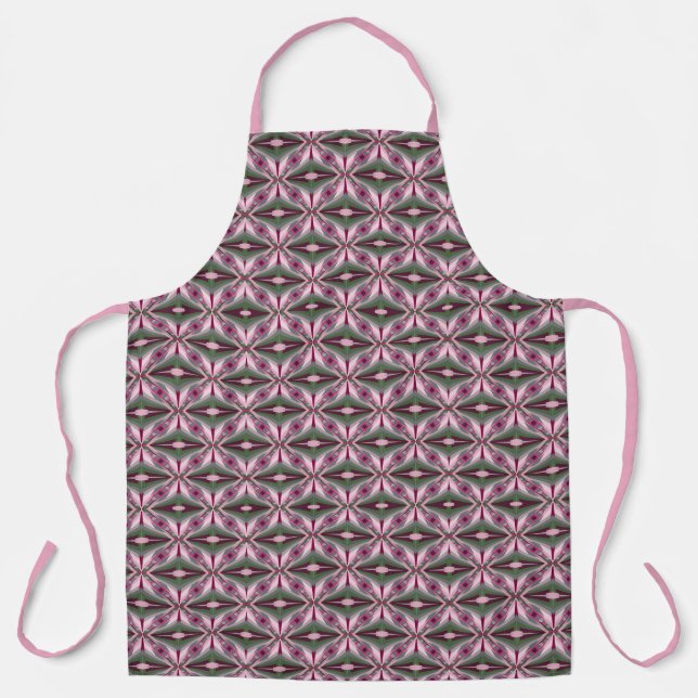 Pretty In Pink And Green Stretched Color Block  Apron (Front)