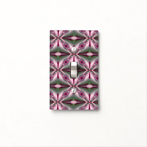 Pretty In Pink And Green Stretched Color Block Light Switch Cover
