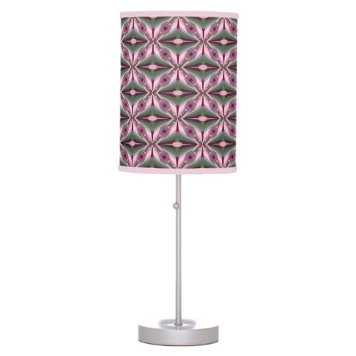 Pretty In Pink And Green Stretched Color Block Table Lamp