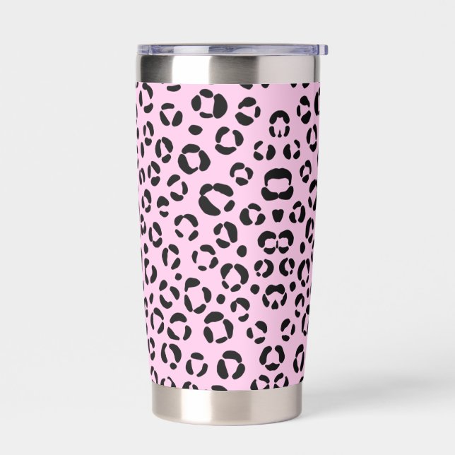 Pretty in Pink Animal Print Insulated Tumbler (Left)
