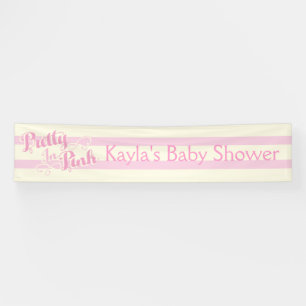 Pretty in Pink Baby Shower, Banner