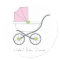 Pretty in pink baby shower favor stickers