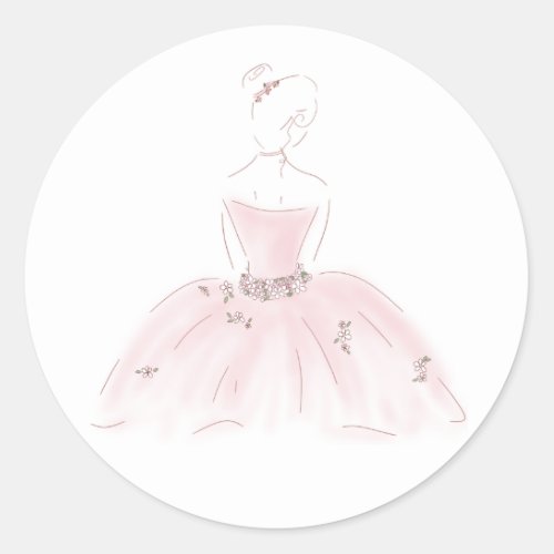 Pretty in Pink ballerina stickers