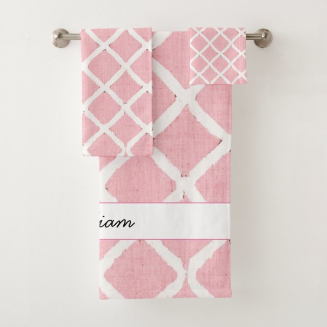 Pretty in Pink  Bath Towel Set (Insitu)