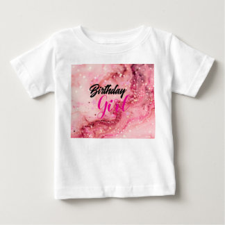 pretty in pink birthday girl shirt. baby T-Shirt