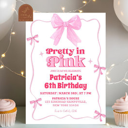 Pretty in Pink Birthday Invitation