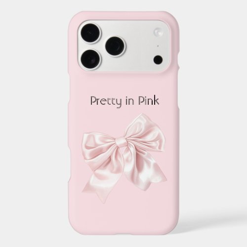 Pretty in Pink Bow iPhone 17 Pro Max Case