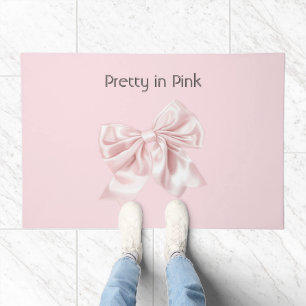 Pretty in Pink Bow Doormat