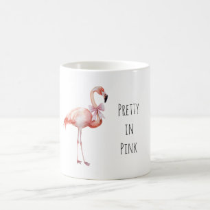 Pretty in Pink Bow Flamingo Coffee Mug