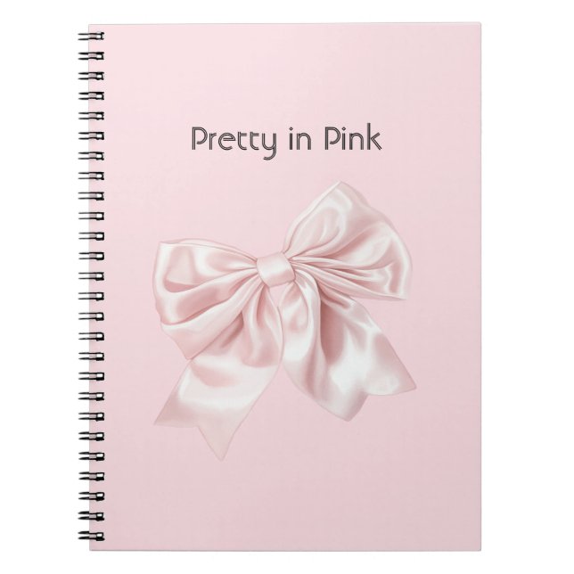 Pretty in Pink Bow Notebook (Front)