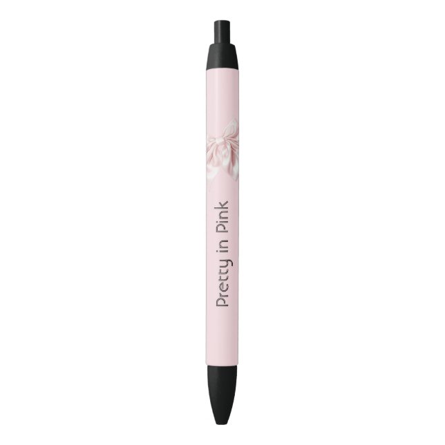 Pretty in Pink Bow Pen (Front Vertical)