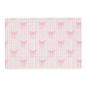Pretty in Pink: Bows & Gingham Delight Placemat