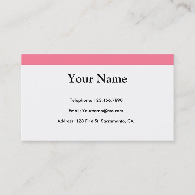 Pretty in Pink Business Card (Front)