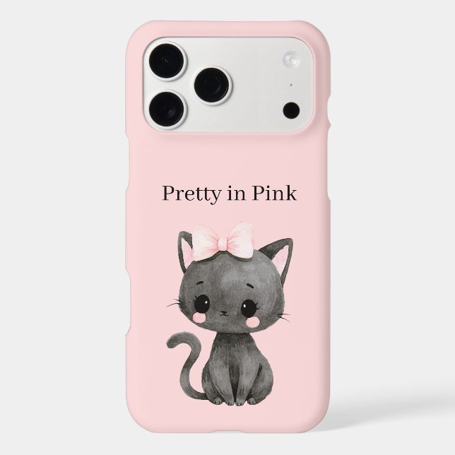 Pretty in Pink Cat Case-Mate iPhone Case (Back)
