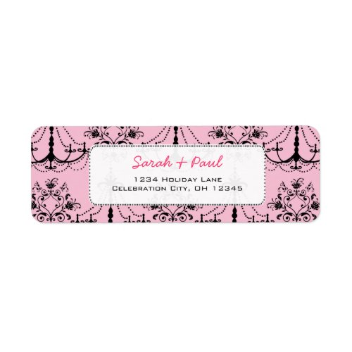 Pretty in Pink Chandeliers Return Address Label