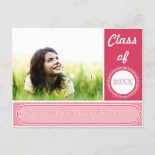 Pretty In Pink Class of  Graduation Invitations