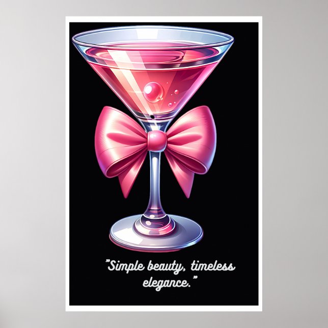 Pretty in Pink: Cocktail Charm Poster (Front)