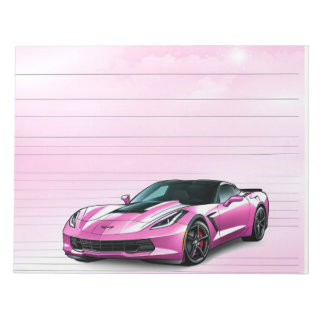 Pretty In Pink Corvette Notepad