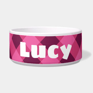 Pretty in Pink Custom Dog Bowl