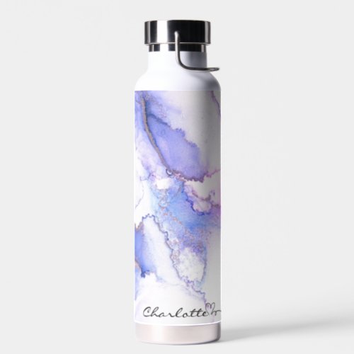 Pretty in Pink Customized Name Cute Abstract Trend Water Bottle