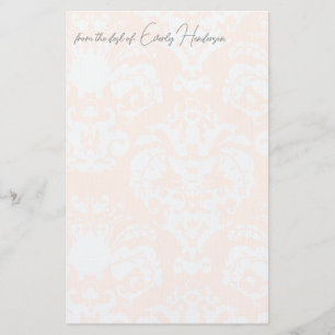 Pretty In Pink Damask & Warm Stationery