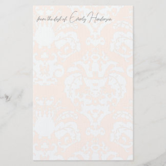 Pretty In Pink Damask & Warm Stationery