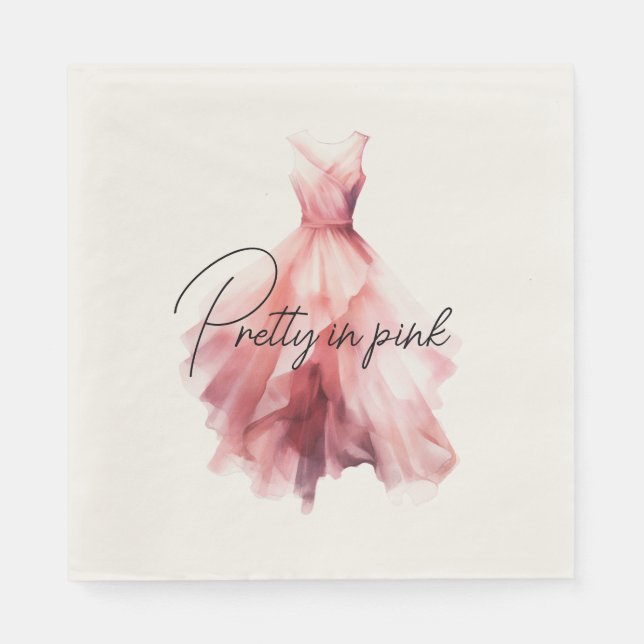 Pretty in Pink Dress Napkins (Front)