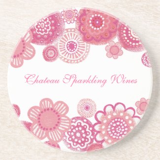 Pretty in Pink Elegant Corporate Promotional Items coaster