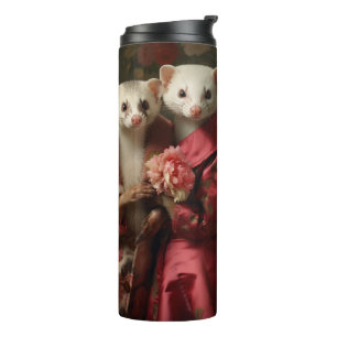 Pretty in Pink Ferrets Thermal Tumbler