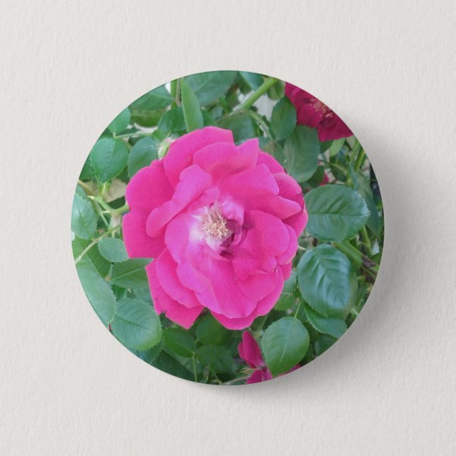 Pretty In Pink Flower Button (Front)