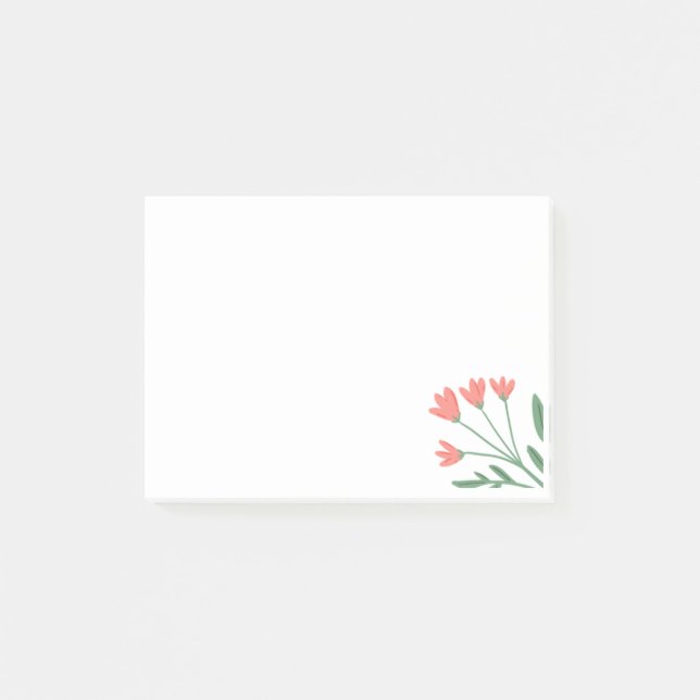 Pretty in Pink Flower Notes (Front)