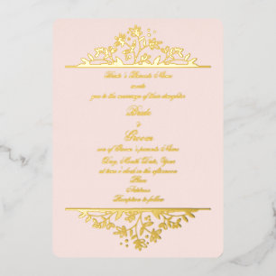 Pretty in Pink Fold Foil Wedding Invitations