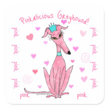 Pretty In Pink Greyhound Party Favor