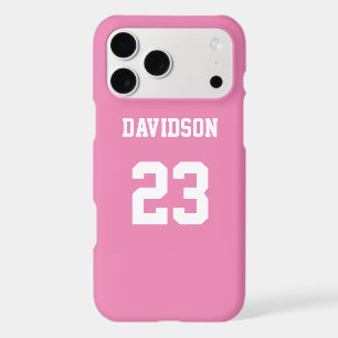 Pretty in Pink Jersey Name Number iPhone 17 Pro Max Case