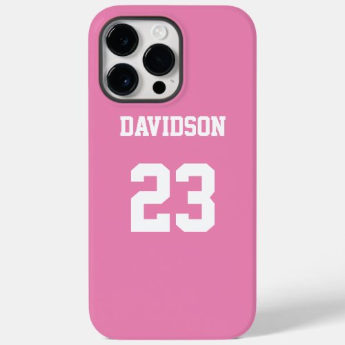 Pretty in Pink Jersey Name Number Case_Mate iPhone 14 Pro Max Case