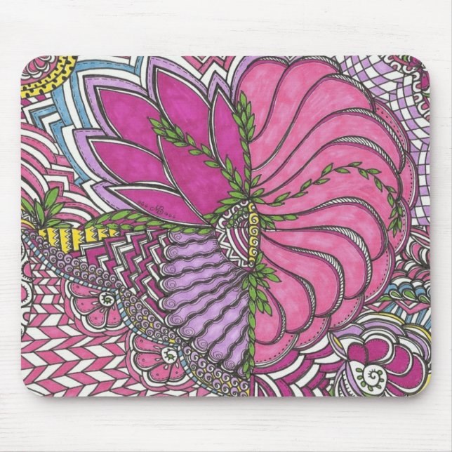 Pretty in Pink Mouse Pad (Front)