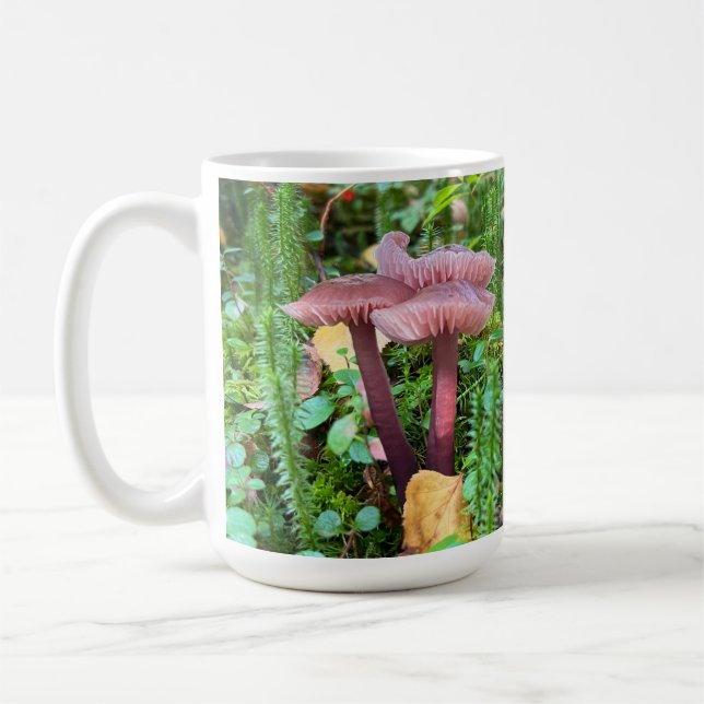 Pretty in Pink Mushrooms - 15 oz. Mug (Left)