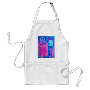 Pretty in Pink Nail Polish Adult Apron